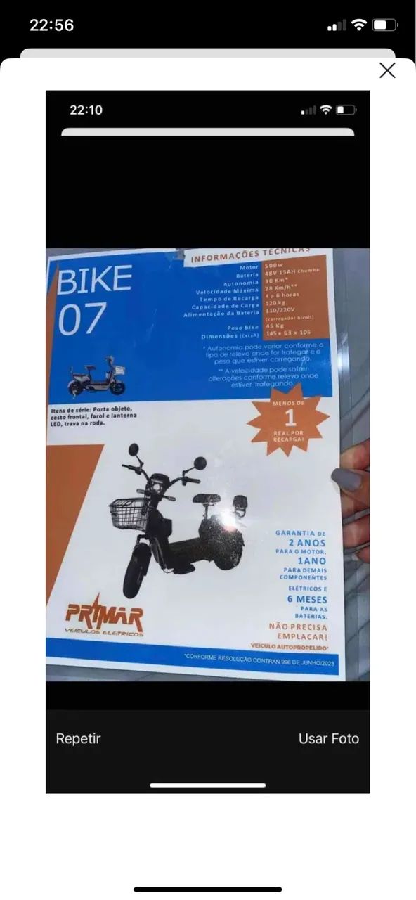 Bicicleta elétrica 