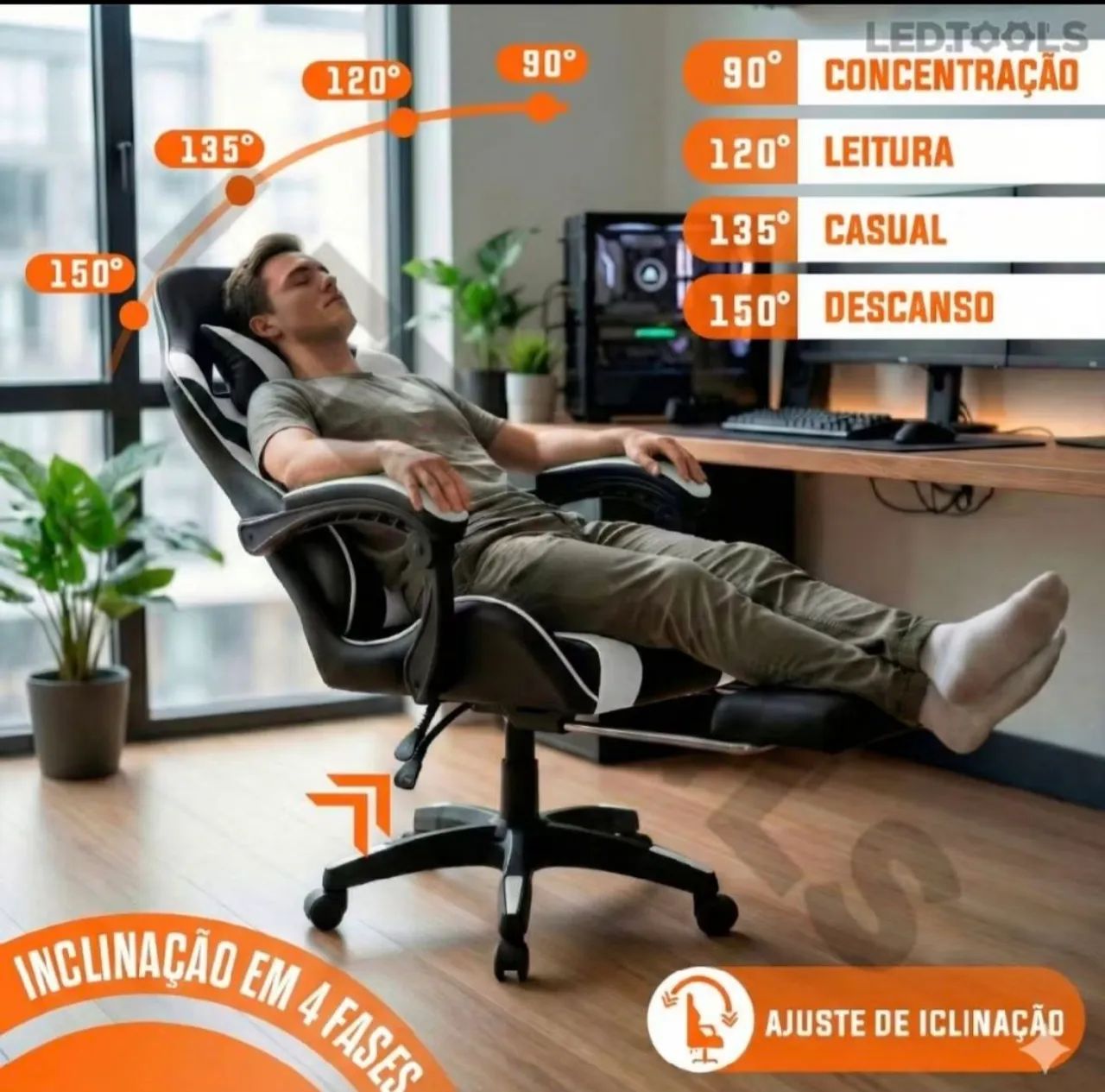 Cadeira gamer nova com caixa preta e verde