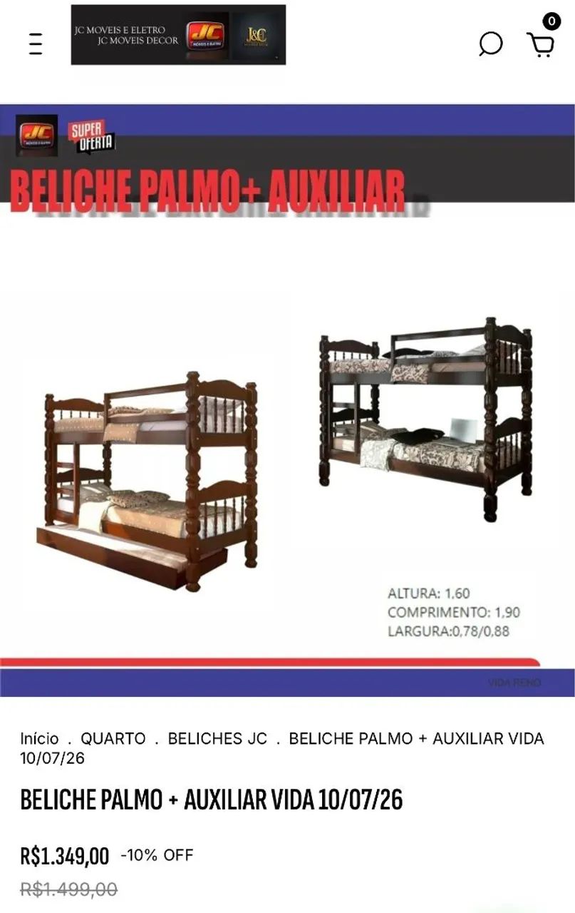 BELICHE PALMO E AUXILIAR 