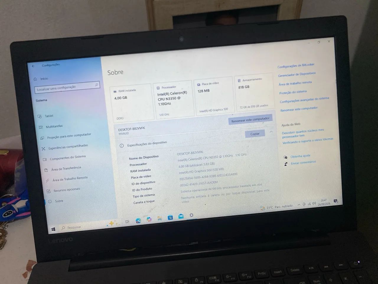 Notebook Lenovo  - Foto 2