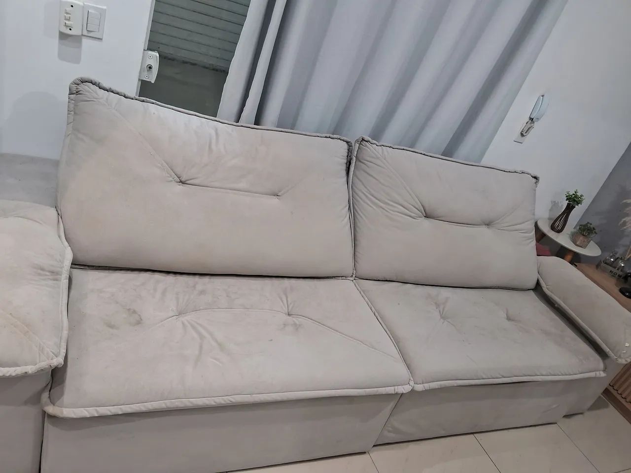 Sofá retrátil e reclinável medida 2.90. - Foto 3