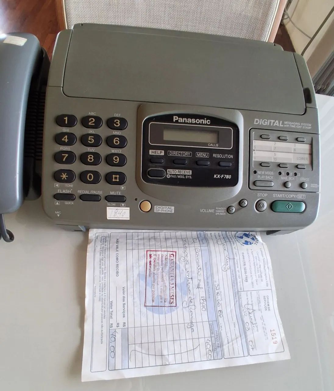 Telefone- Fax- antigo- Panasonic  - Foto 4