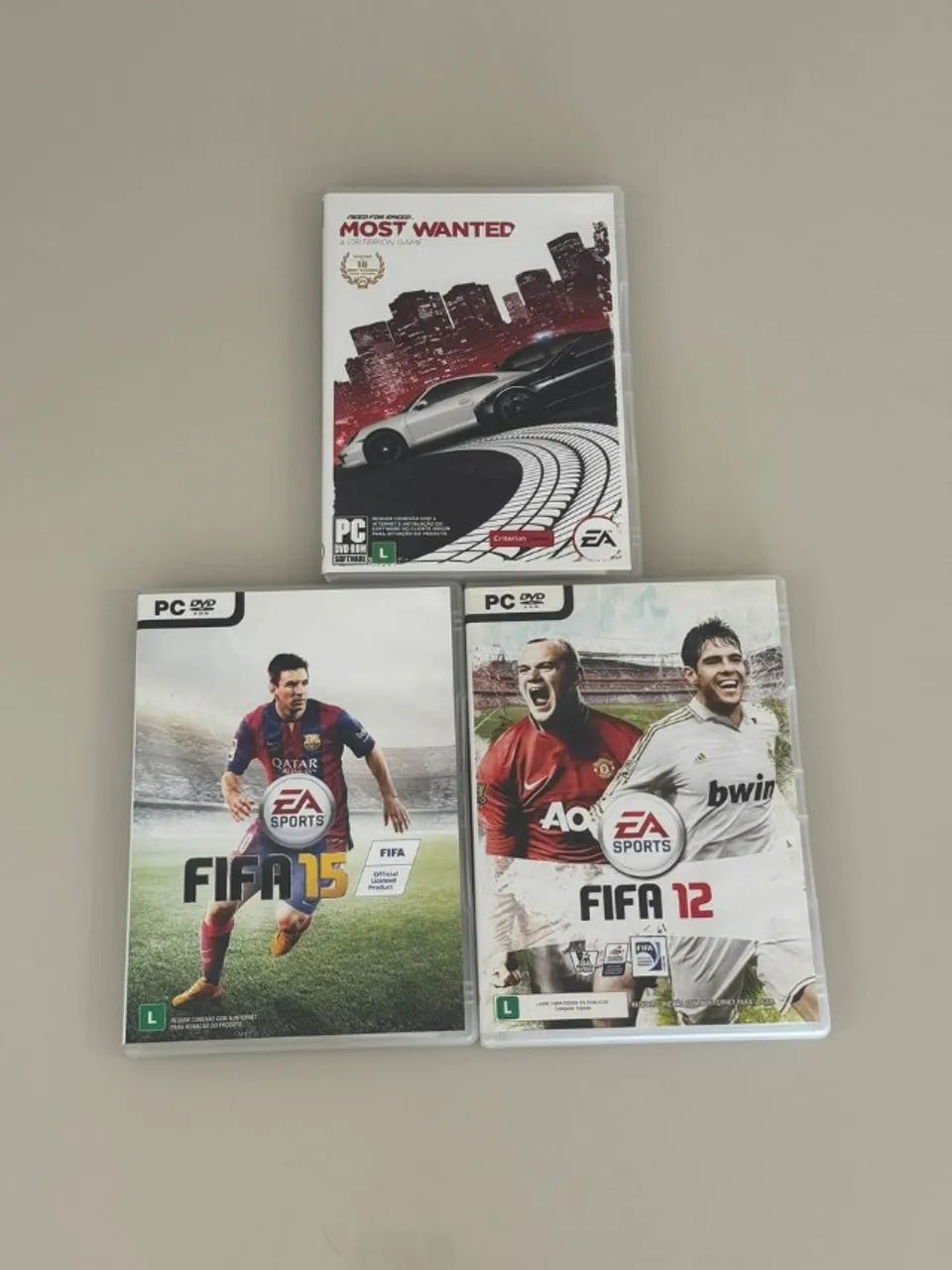 Jogos PC Fifa 12, 15 e Need for Speed