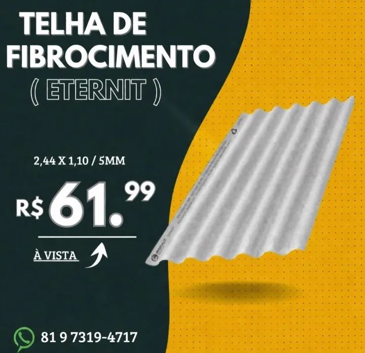 TELHAS DE FIBROCIMENTO ETERNIT 