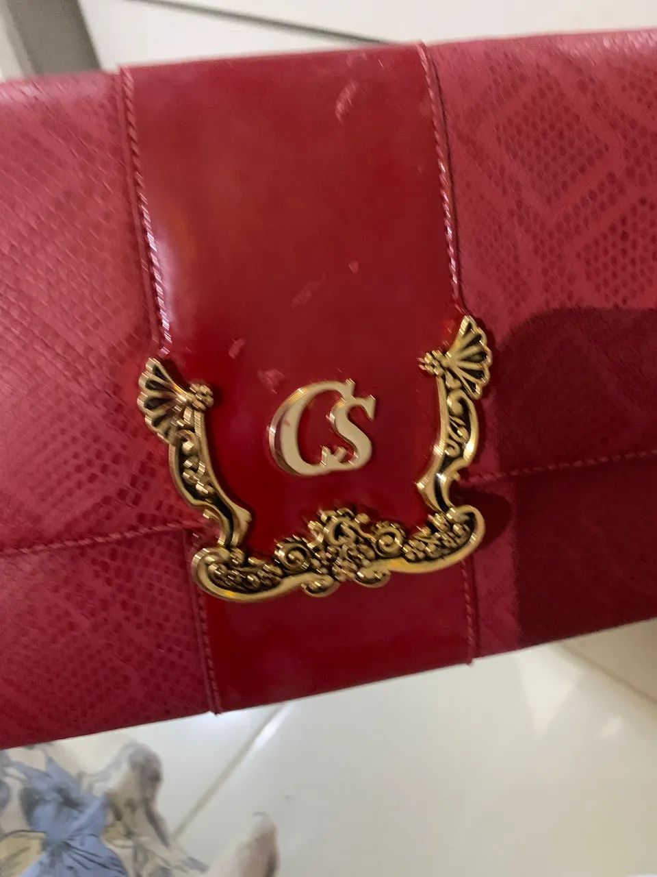 Bolsa vermelha de mão CS - Foto 3
