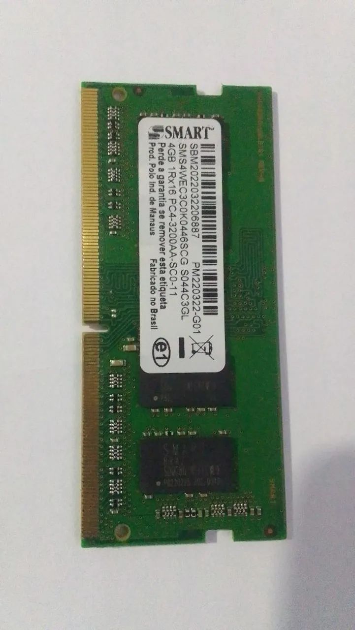 Memória Ram DDR 4 de 4Gb