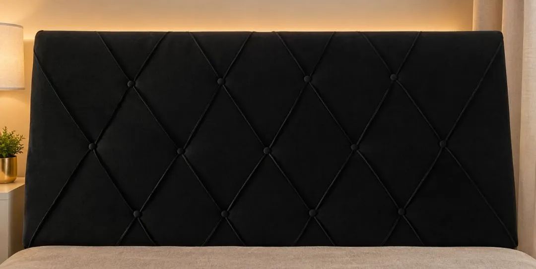 Linda Cabeceira Queen Size ( sem uso ) Preto Suede 