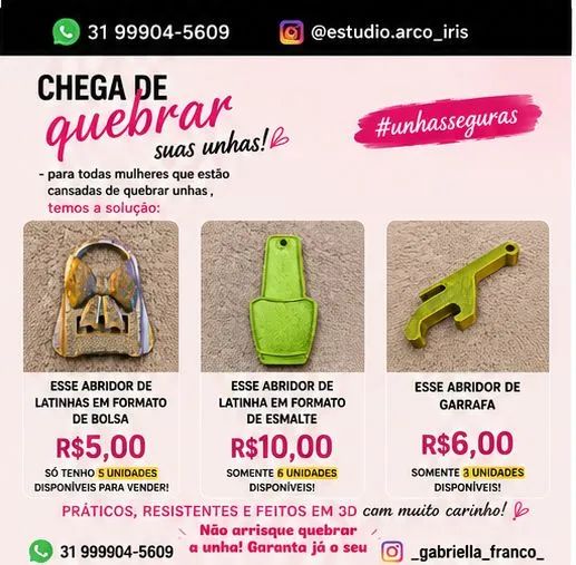Abridor de latinha e garrafa 