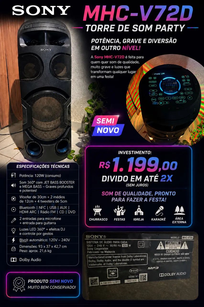 Caixa Sony de som  - Foto 2