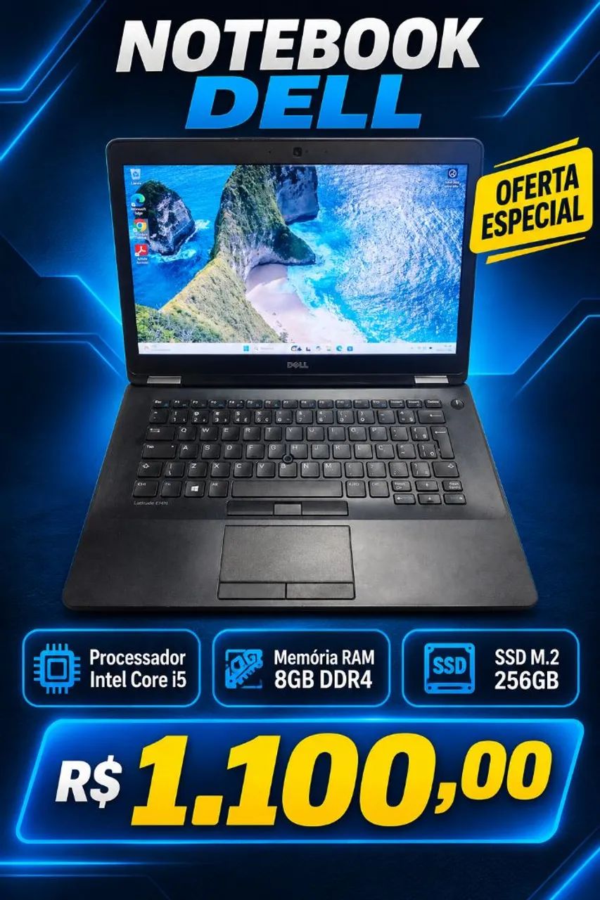 Notebook Dell I5 sétima geração 