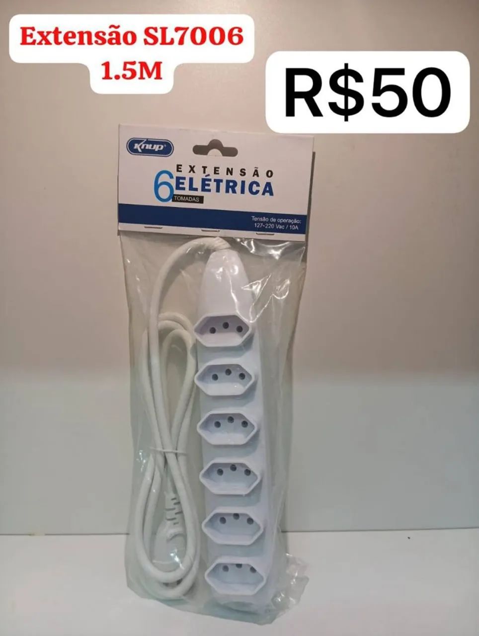 Extensão elétrica de 6 tomadas  - Foto 2