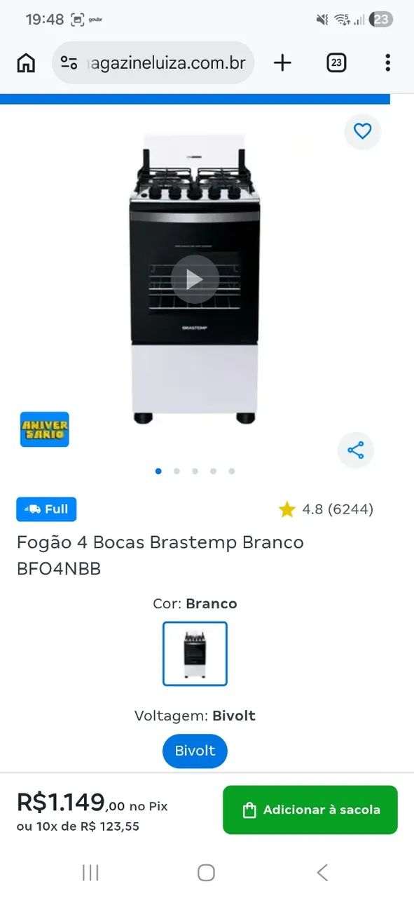 Fogão Brastemp pouquíssimo usado - Foto 2