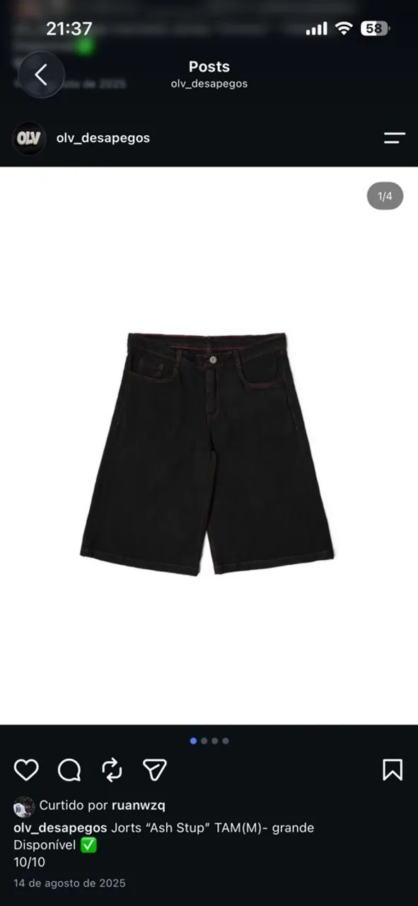 Jorts ?Ash stup? TAM - (M) VESTE G 10/10