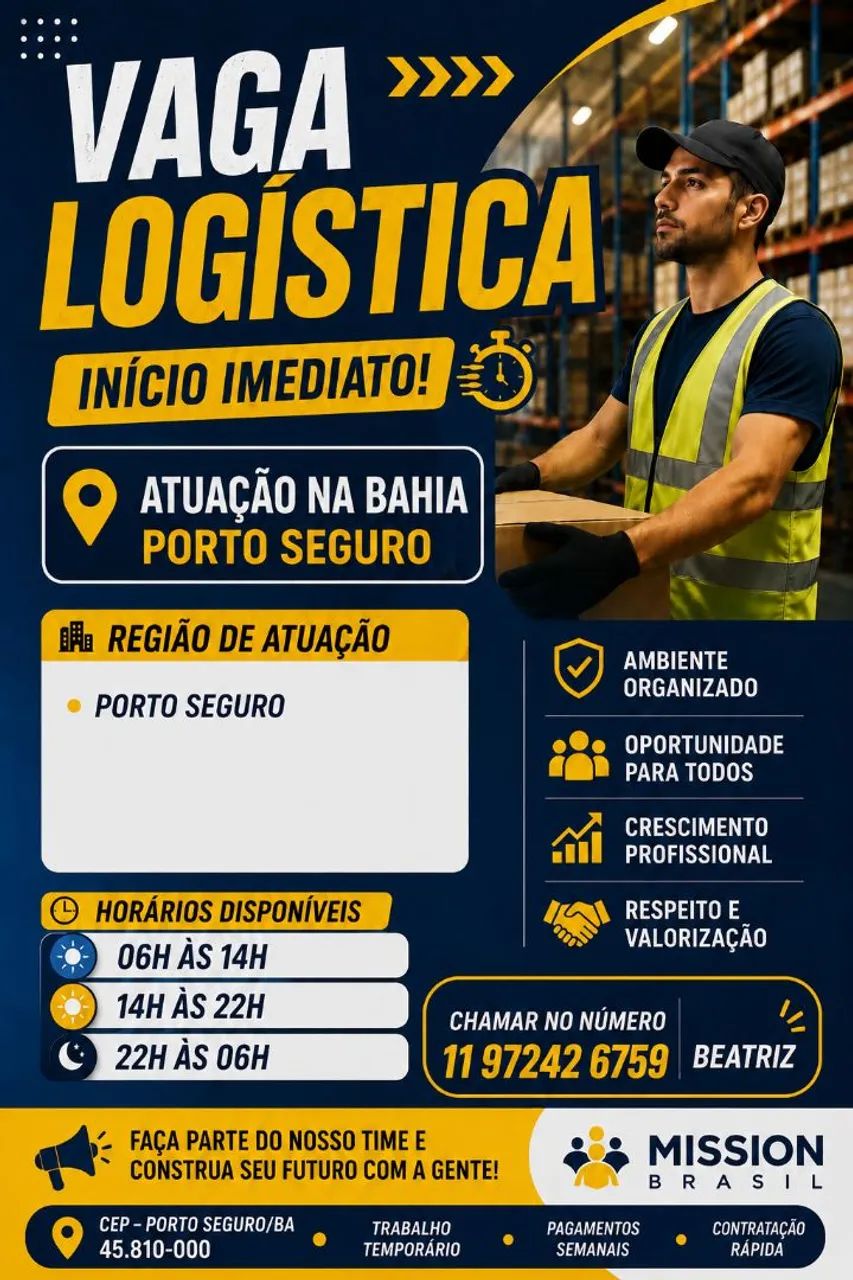 OPERADOR LOGÍSTICO *DIÁRIA*