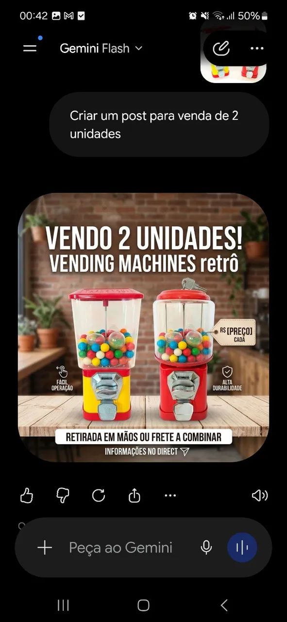 Maquina de bolinha de 1 real - 2 unidades usada