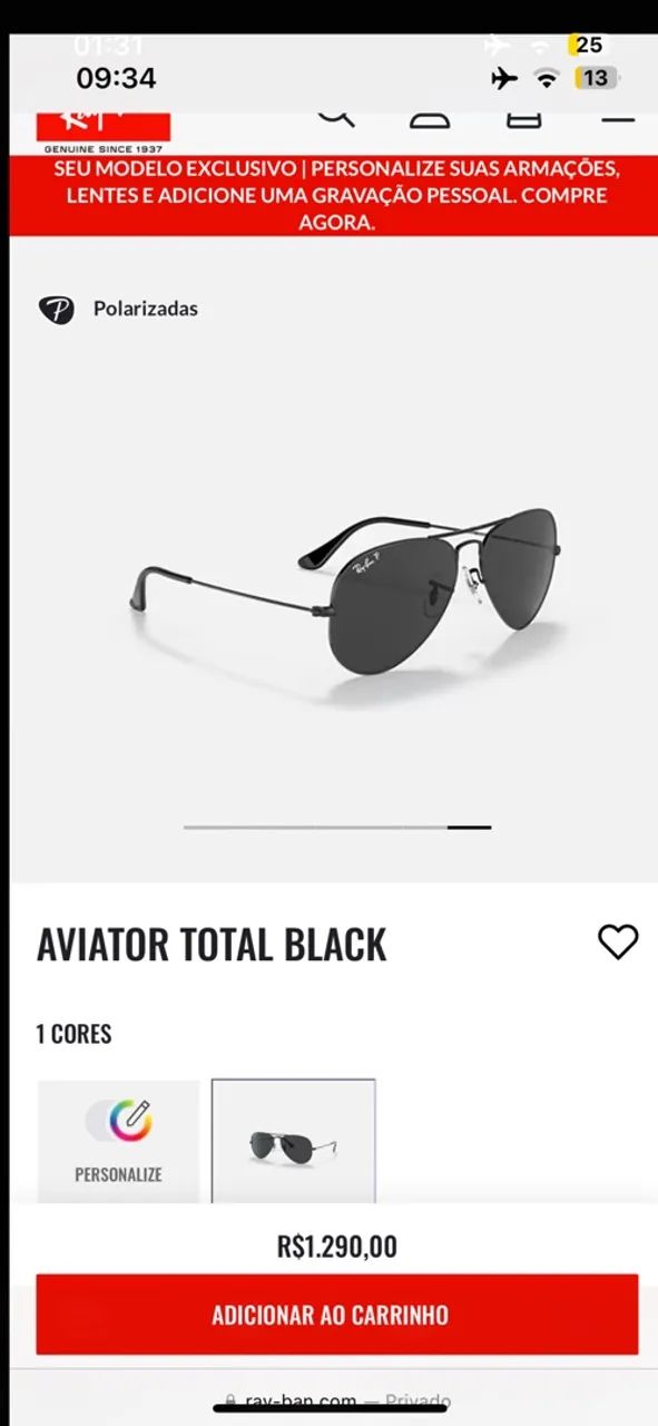 ÓCULOS RAY BAN ORIGINAL  - Foto 2