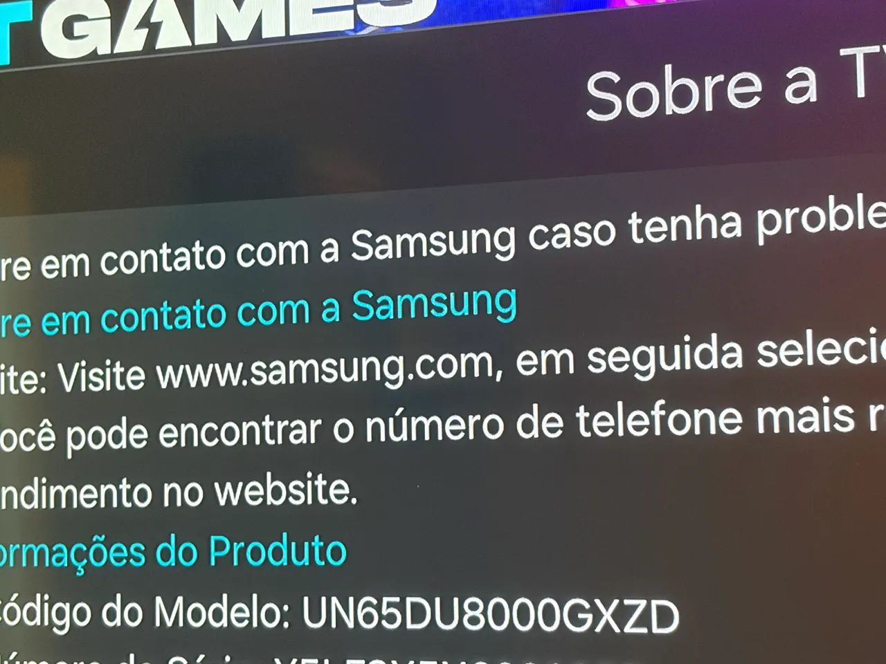 Smart TV Samsung 65 polegadas