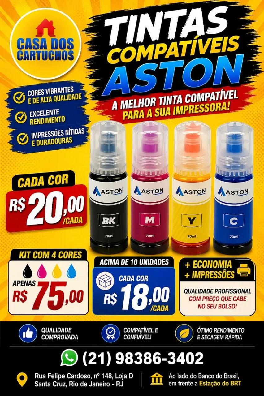 Tinta para impressoras Todas as Marcas