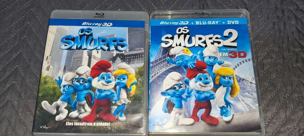 Kit Bluray - Os Smurfs 1 e 2 3D - Foto 3