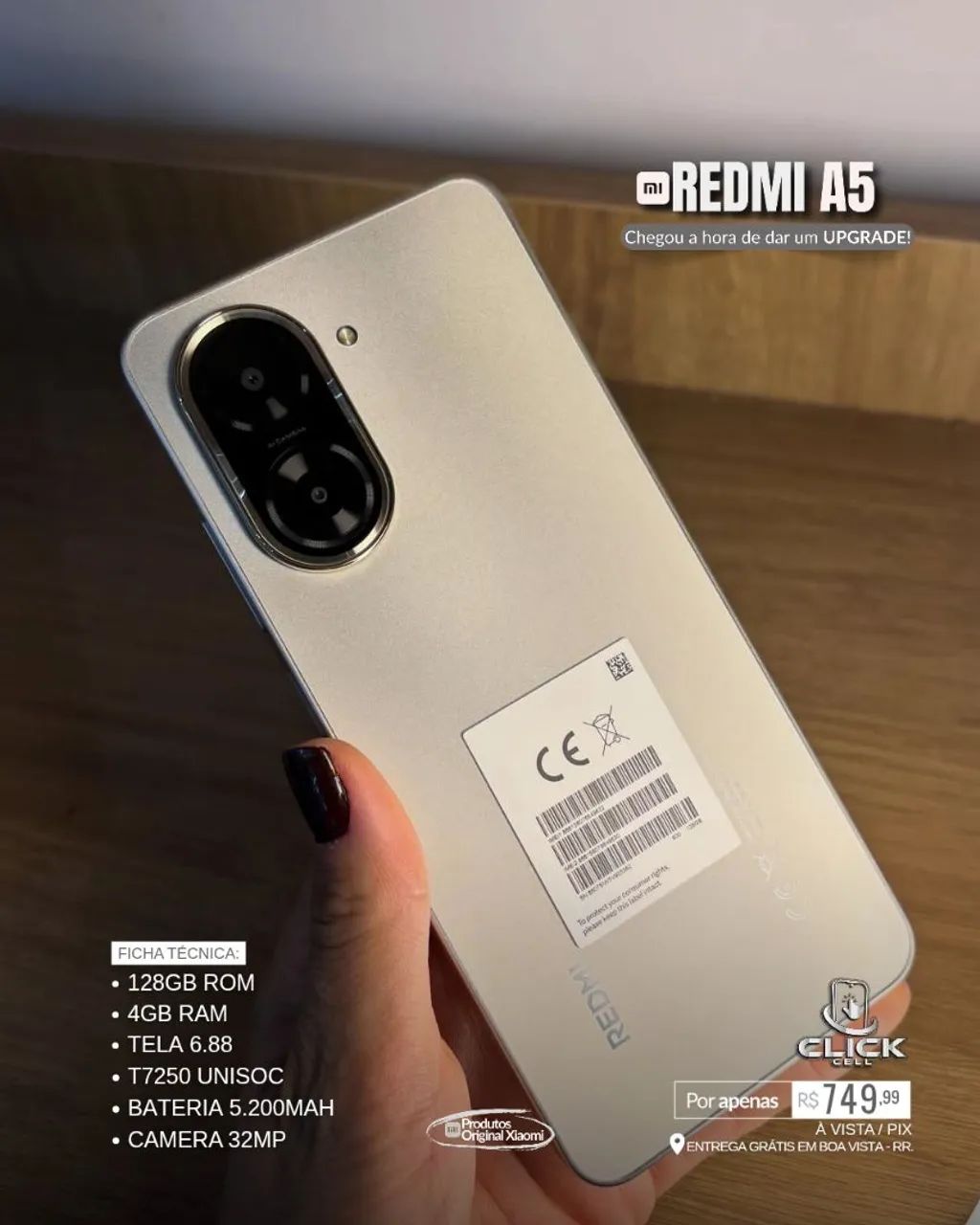 Promoção Redmi A5 128GB