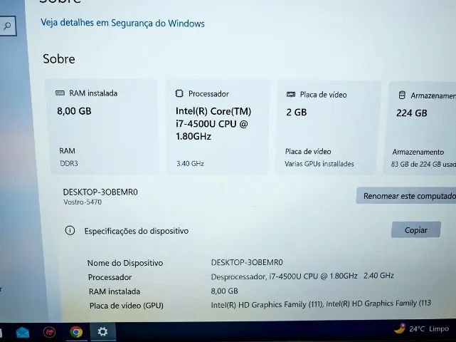 Notebook Dell Vostro 5470 - i7, 8GB RAM, SSD, Nvidia - Ótimo p/ Jogos - Foto 5