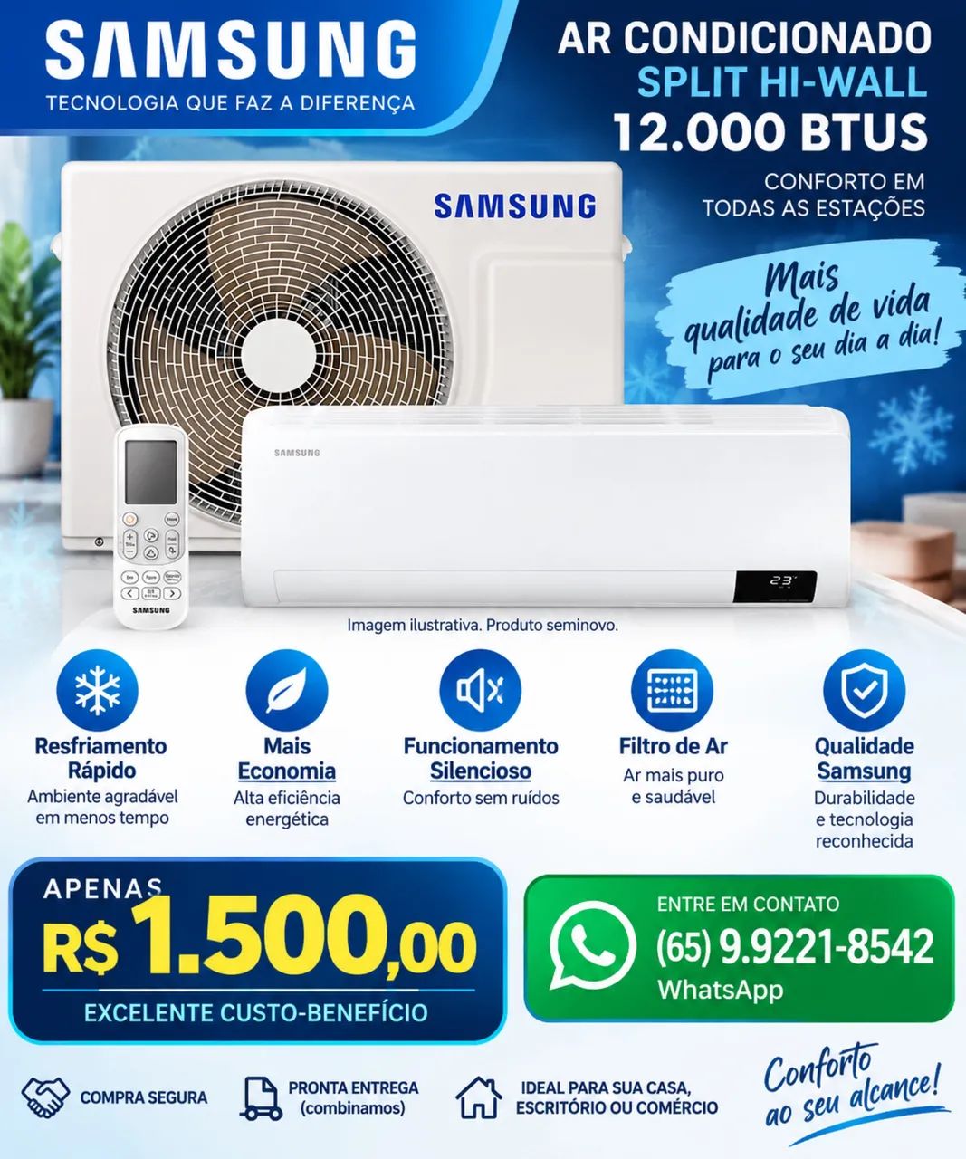 Ar condicionado 12.000 Btus
