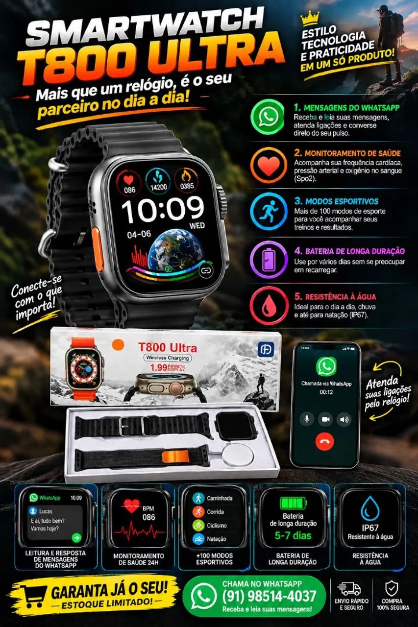 SMARTWATCH T800 ULTRA - Foto 2