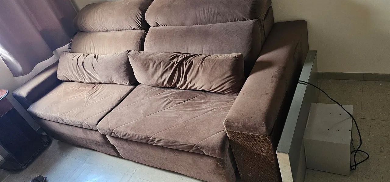 Vendo Sofá Retrátil 2 lugares em tecido Suede 250cm - Foto 2