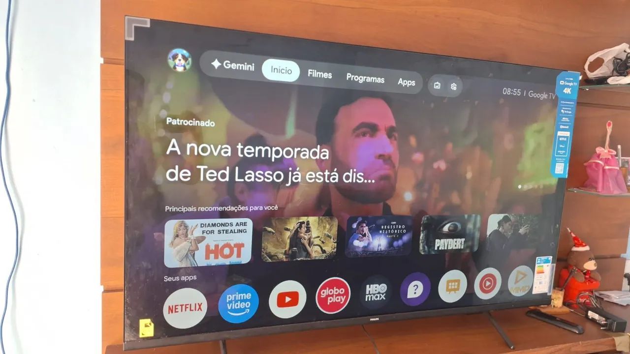 Smart Philips 4k" 55 polegadas 