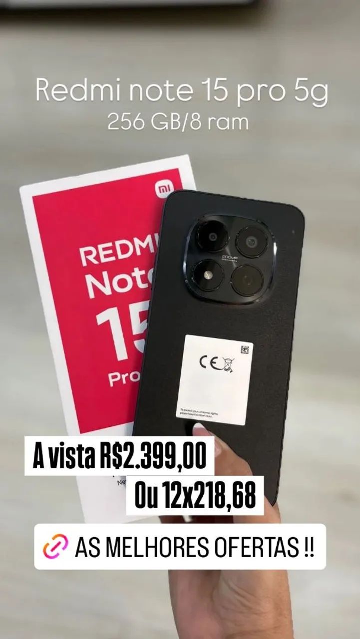REDMI NOTE 15 PRO 5G COM 8GB 256GB