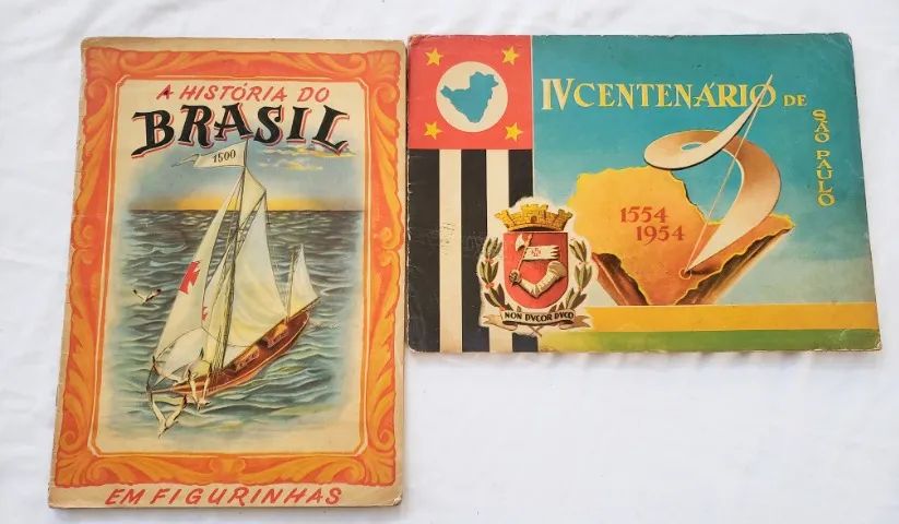 Coleção rara de álbuns de figurinhas antigos anos 1950