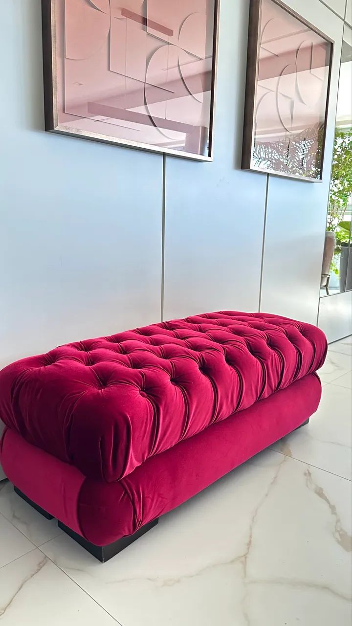 Sofa vermelho veludo ( Novo )  - Foto 2