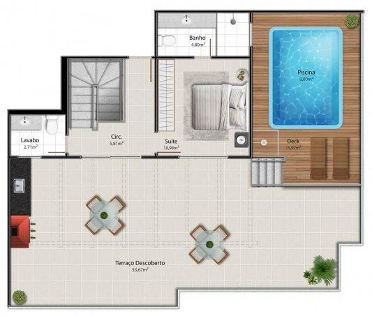 DUPLEX DE ALTO PADRÃO - Cobertura em Lançamentos no bairro Itapuã - Vila Velha, ... - Foto 4