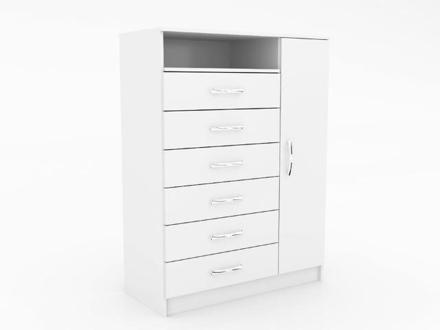 Cômoda rack 6 gavetas