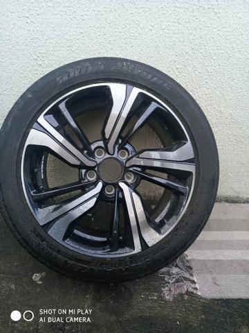 Roda Civic G10 aro 17 com pneu - Foto 3
