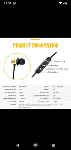Fones Bluetooth Esportivo Magnético - Foto 2