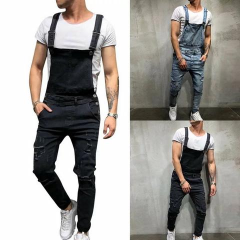 macacão jeans preto