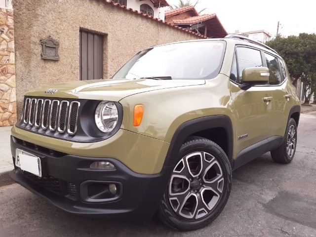 JEEP RENEGADE LONGITUDE1.8 4X2 AUTOMÁTICO-VERDEEXERCITO-UM DONO-MAIS COMPLETO CATEGORIA !!