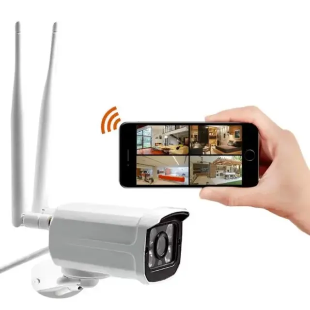 Câmera De Segurança Ip Wifi Externa Prova Dagua Sem Fio Full Hd 2 antenas - V380