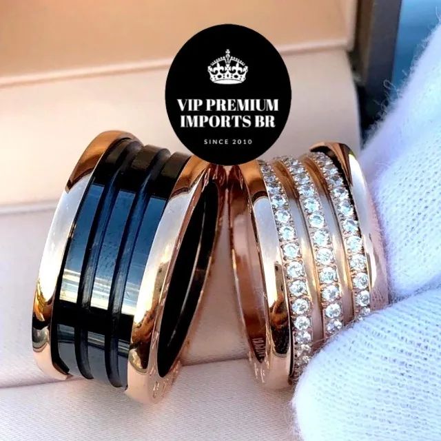 aliança anel bvlgari bulgari grossa 10mm