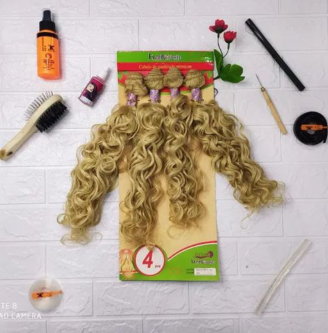 Cabelo Organico Anelado 55cm 230g 4pçs  Hair World - Cor (#24)