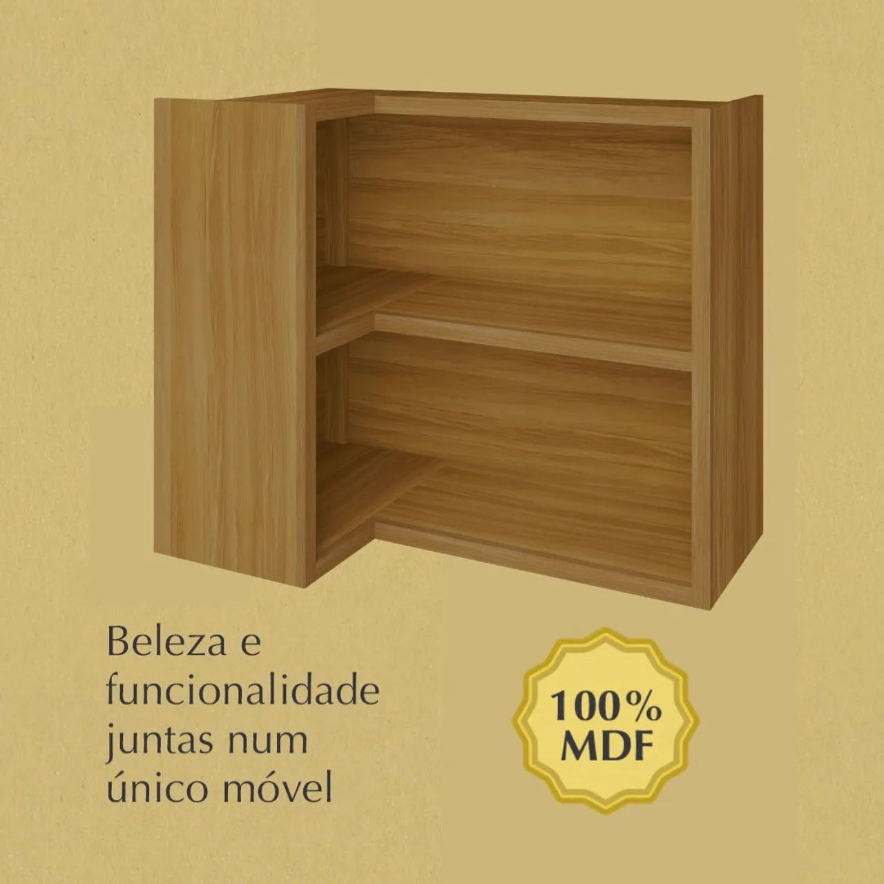 ARMÁRIO AÉREO DE CANTO BARONESA - 100% MDF