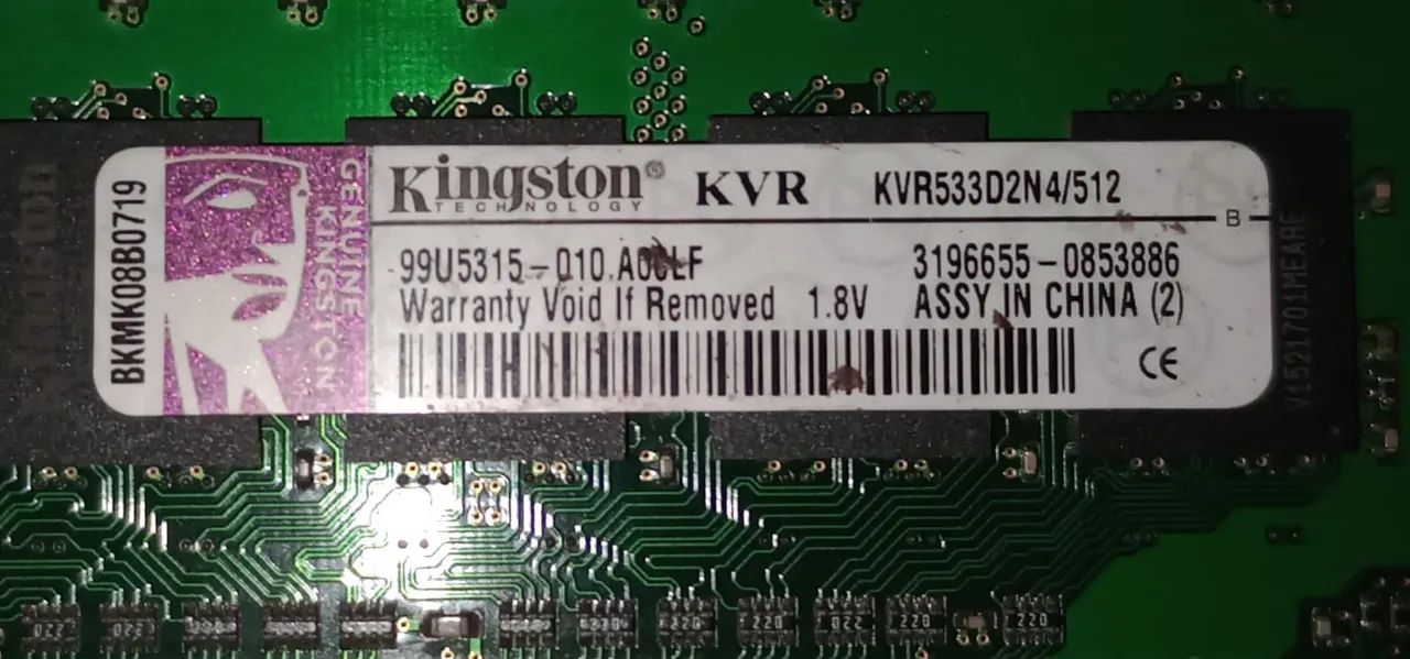 Memória RAM Kingston KVR533D2N4/512 512MB DDR2 - Memória RAM