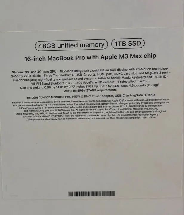 MacBook Pro M3 Max 48GB/1TB - Foto 2