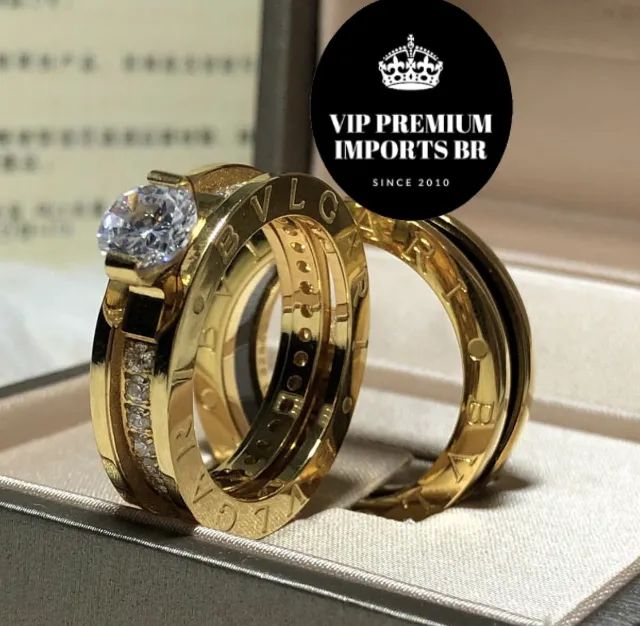 Anel bvlgari 20 milesimos de ouro 18k - Foto 2