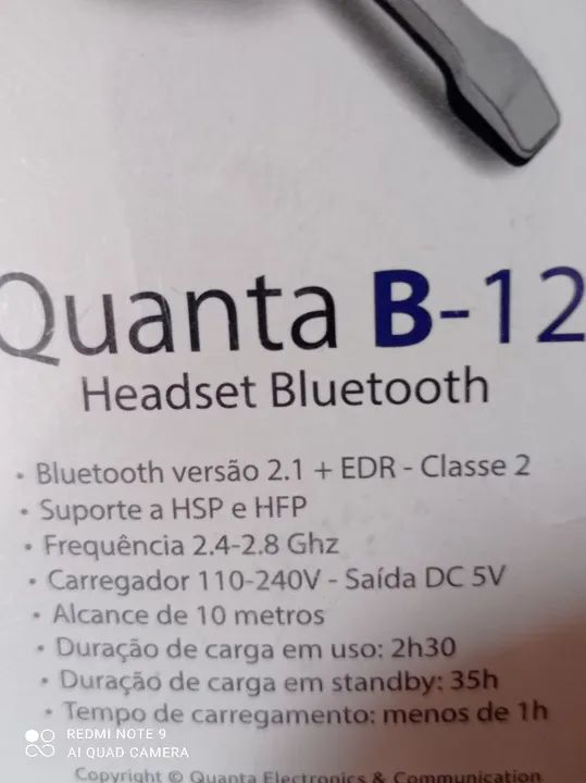 Fone de Ouvido Bluetooth Quanta B-12 - Foto 4