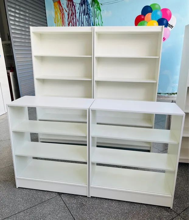 02 BALCÕES VITRINE + 02 PRATELEIRAS MDF KIT  - Foto 2