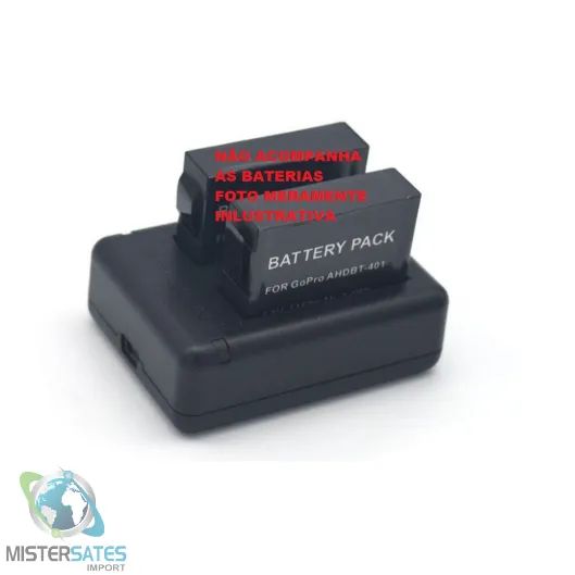 Carregador Duplo GoPro Hero 4 AHDBT-401 - COD 182 - Foto 5