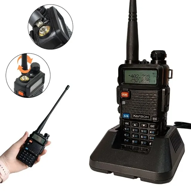 Rádio Comunicador Uv-5r Vhf Uhf 5w Novo Walk Talk Kapbom Loja Coimbra Computadores