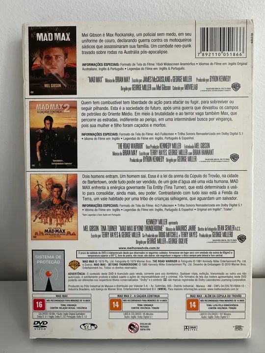DVD Trilogia Max Max original - Foto 2